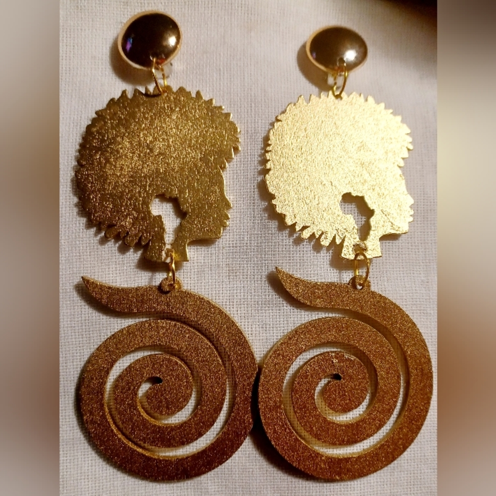 Large handmade Clip on earrings